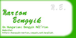 marton bengyik business card